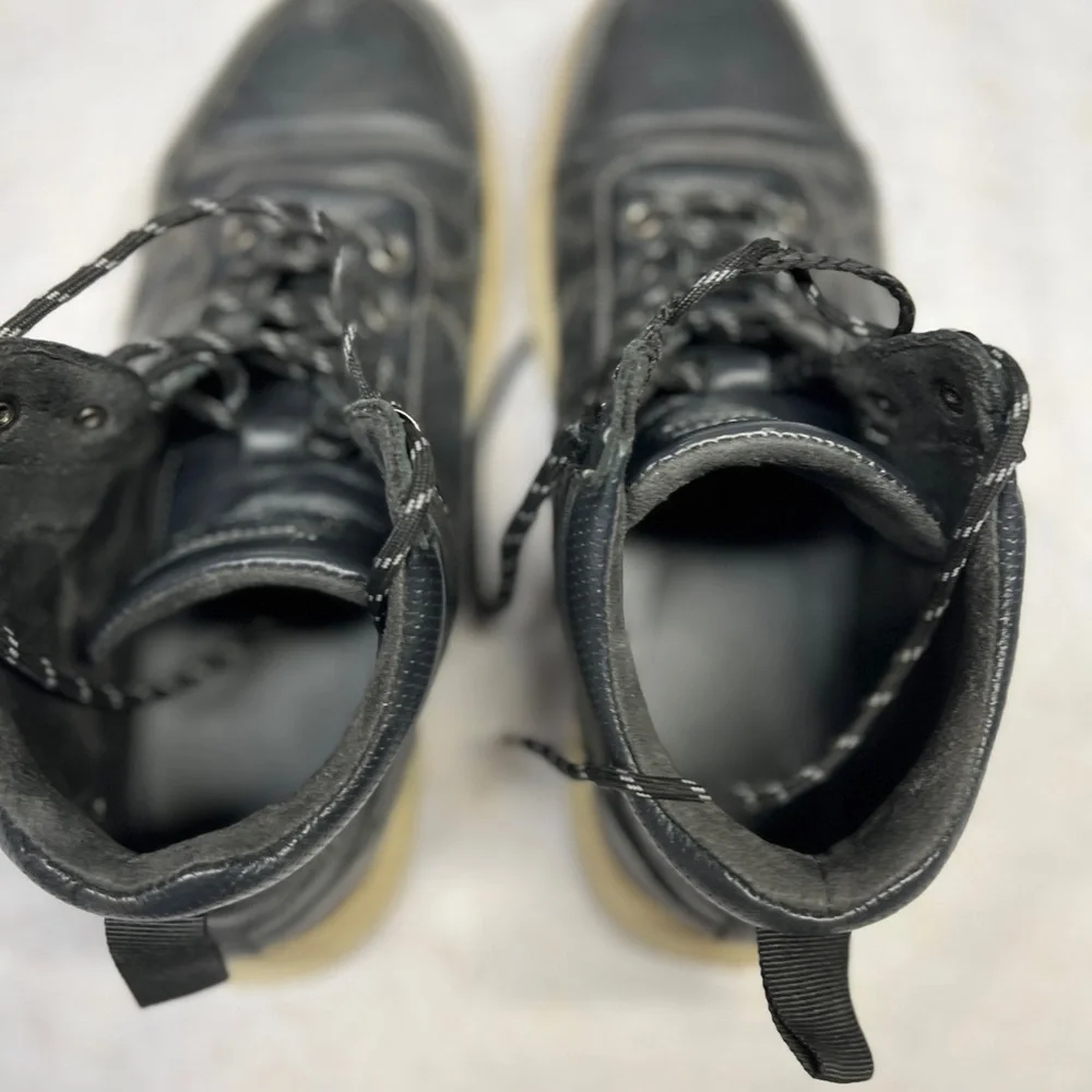 Arkbird Oxfords Men's Black Leather Office Casual High Top Sneakers‎ Size 10